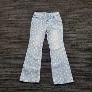 Old Navy Size 12y Lightwash Floral Print Flare Denim Jeans